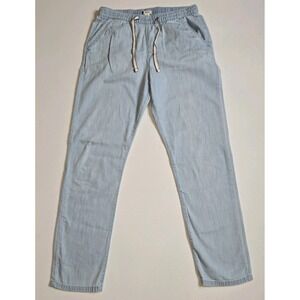 Roxy Paddle On‎ Pants Beach Washed Denim Women's Medium 100% Cotton S211 Blue
